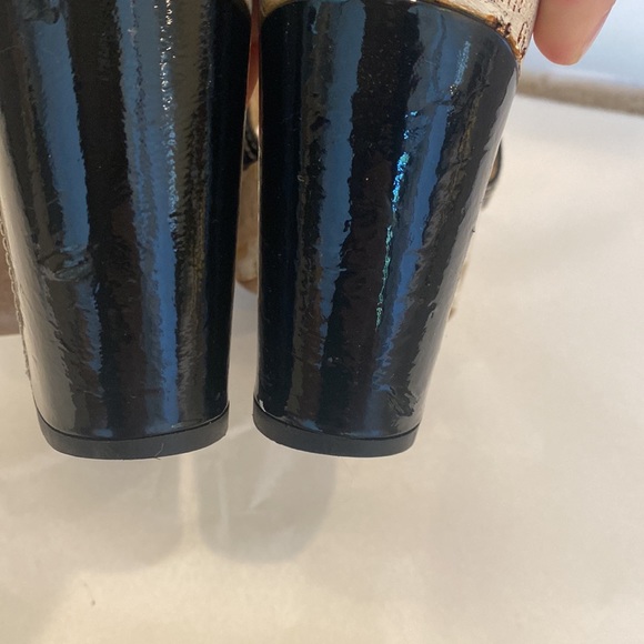 Prada Black Patent Platform Cork Heels Shoes Size 36 - Picture 7 of 10